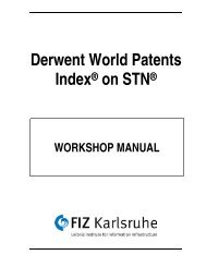 DWPI on STN Workshop Manual - FIZ Karlsruhe