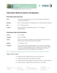 Information For Speakers 13th International Stuttgart Fkfs