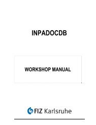 INPADOCDB STN Workshop Manual 20080425 - FIZ Karlsruhe