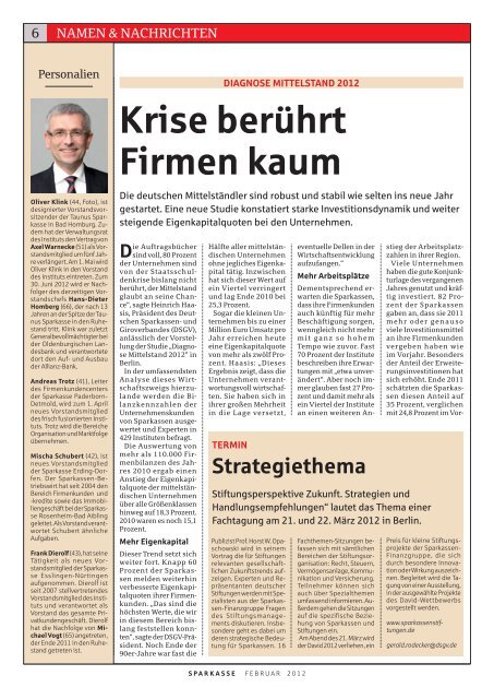 STUFE FÜR STUFE - Sparkassenzeitung