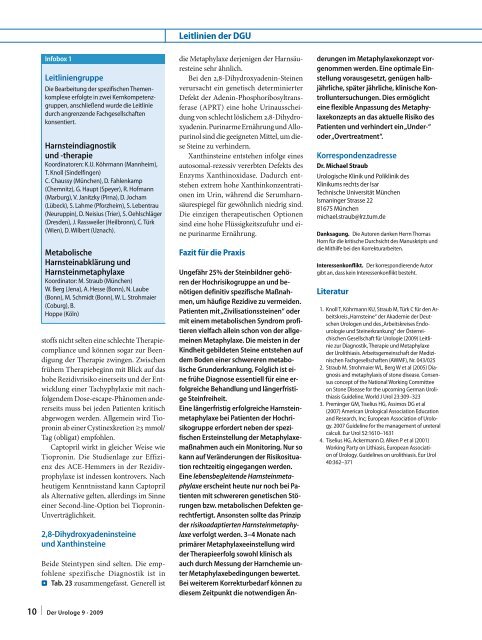 Metabolische Diagnostik und Metaphylaxe