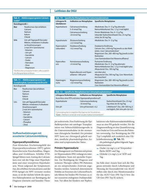 Metabolische Diagnostik und Metaphylaxe