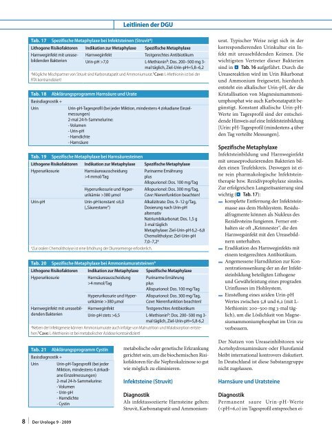 Metabolische Diagnostik und Metaphylaxe