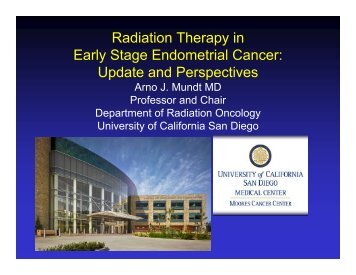 Radiation Therapy in Early Stage Endometrial Cancer: Update and ...
