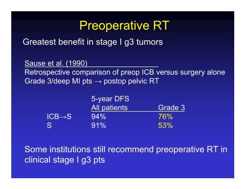 Radiation Therapy in Early Stage Endometrial Cancer: Update and ...