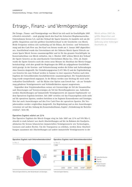 Merck Geschäftsbericht 2007 - Merck Schweiz