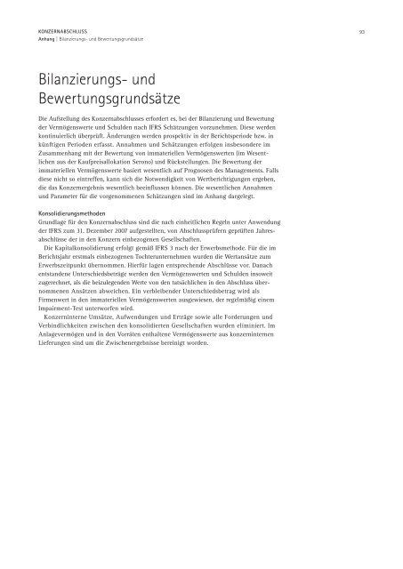 Merck Geschäftsbericht 2007 - Merck Schweiz