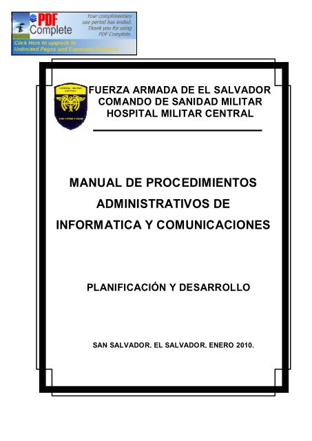 manual de procedimientos administrativos de informatica y ...