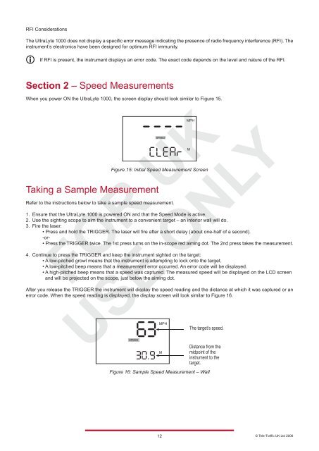 LTI 20.20 UltraLyte 1000 Operations Manual - Tele-Traffic