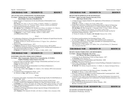 Final Programme - Events