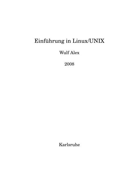 Einführung in Linux/UNIX - Abklex