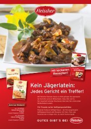 Rezeptheft Sauce zu Wild und Geflügel - Fleischer