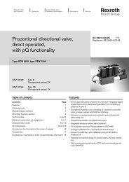 Proportional directional valve, direct operated, with pQ functionality