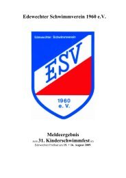 Edewechter Schwimmverein 1960 e.V. Meldeergebnis zum 31 ...