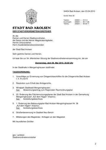 Einladung STVV _06.05.10_ - Bad Arolsen