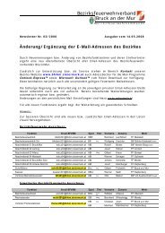 Änderung/Ergänzung der E-Mail-Adressen des Bezirkes