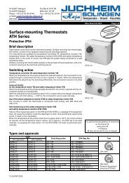 Surface-mounting Thermostats ATH Series - Juchheim Solingen