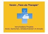 Verein „Tiere als Therapie“ - Pro Juventute