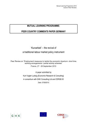 mutual learning programme: peer country comments paper germany