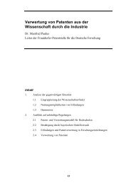 Verwertung von Patenten aus der Wissenschaft durch die ... - Paton