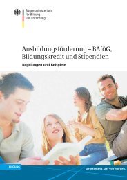 Ausbildungsförderung - BAföG, Bildungskredit und ... - Elterngeld