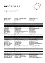 deltagerliste - Organisationen Danske Museer
