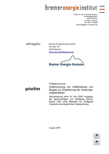 Download der Studie (PDF, 1,1 MB) - Bremer Energie-Konsens