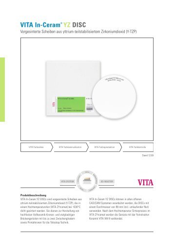 VITA In-Ceram® YZ DISC - bei der Flemmer Dental Manufaktur