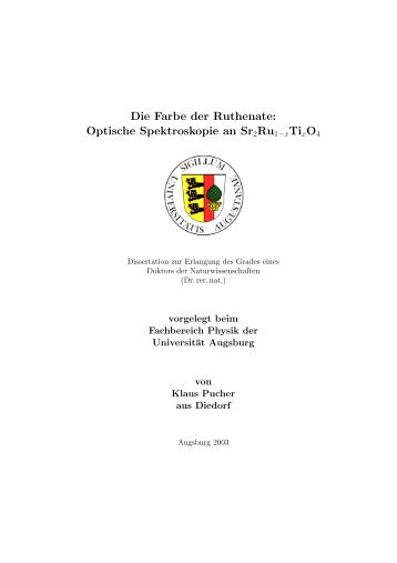 PDF ( 5.4MB) - Institut für Physik - Universität Augsburg