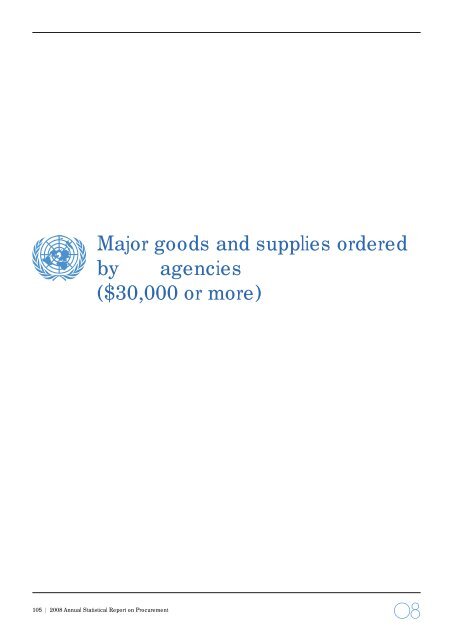 2008 Annual Statistical Report on United Nations Procurement