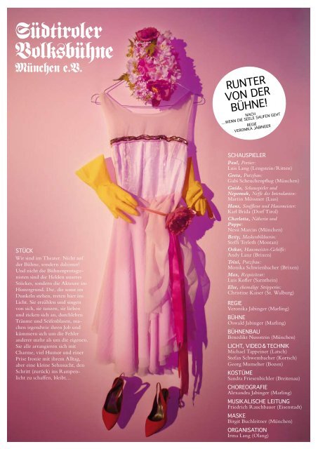 Flyer zur Aufführung - Südtiroler Volksbühne München eV