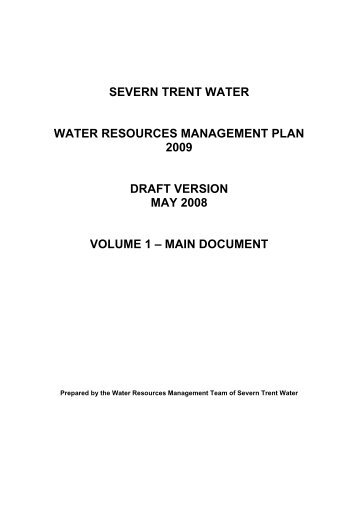 WRMP - STW - Severn Trent Water