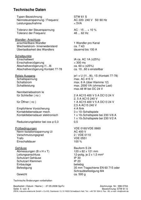 Stromwächter STW 61 S - ziehl.de