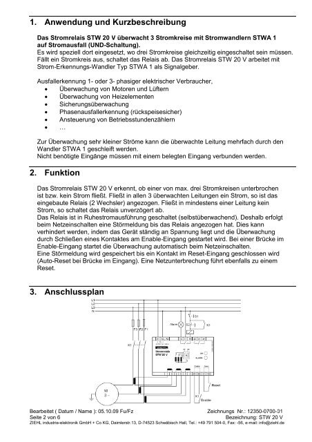 Stromrelais STW 20 V - ziehl.de