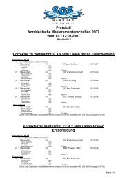 Protokoll Norddeutsche Mastersmeisterschaften 2007 vom 11 ...