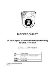 34. Sitzung der Stadtverordnetenversammlung - Weiterstadt