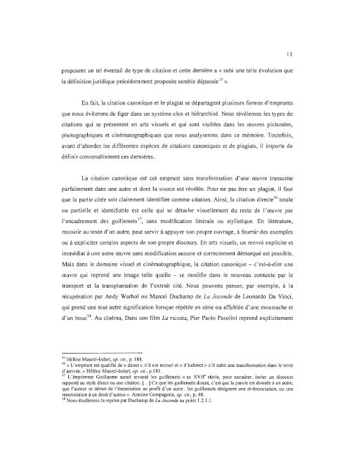 Le cinéma et les autres arts : la citation de la peinture et ... - Archipel