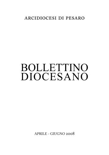 BOLLETTINO DIOCESANO - Arcidiocesi di Pesaro