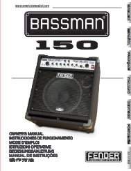 Fender Bassman 150 Bass Amps Manual at AmericanMusical.com