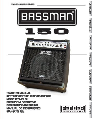 Fender Bassman 150 Bass Amps Manual at AmericanMusical.com