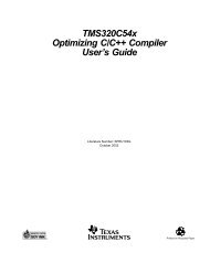 TMS320C54x Optimizing C/C++ Compiler User's Guide (Rev. G)