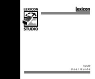 Lexicon Studio Owner's Manual-English