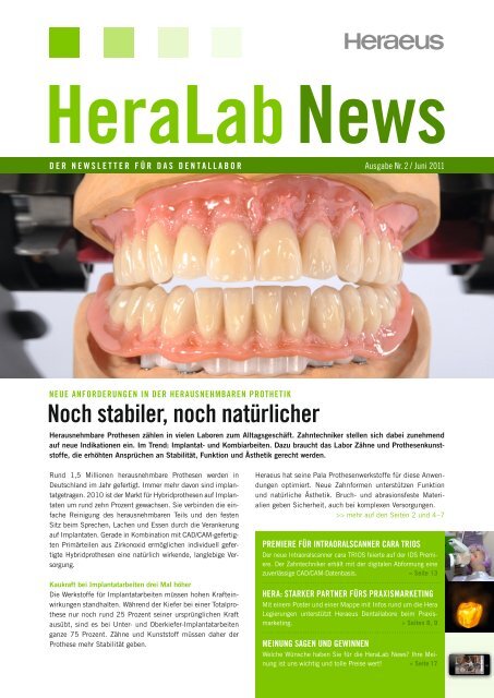 HeraLab News 02/2011 - Heraeus Dental
