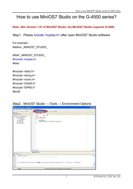 How to use MiniOS7 Studio on the G-4500 series? - M2M - ICP DAS ...