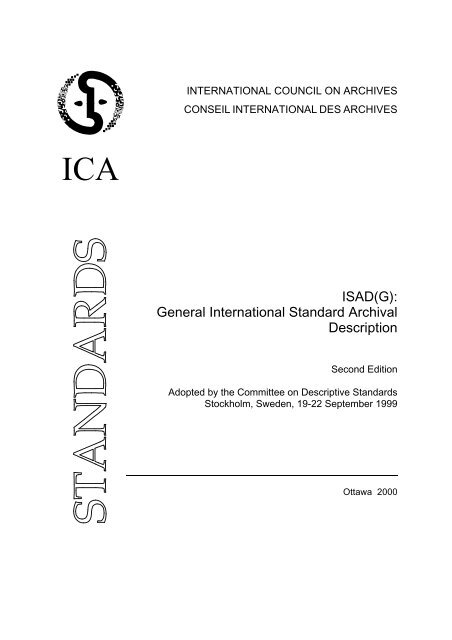 ISAD(G) Second edition - International Council on Archives ...