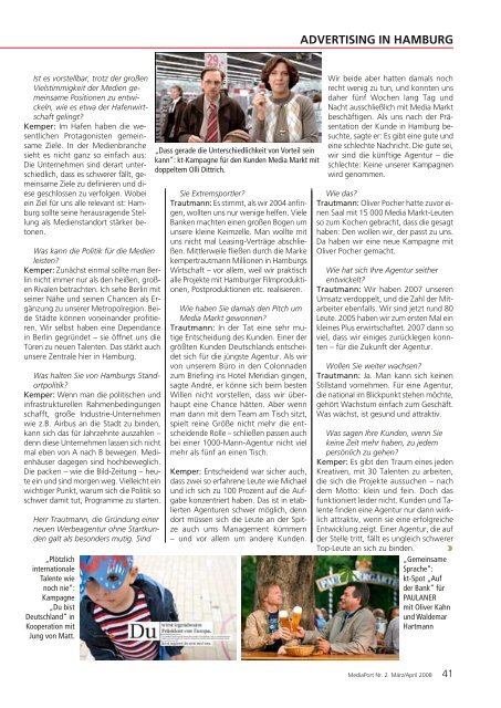 Nr. 2 · Mär/Apr. 2008 - Mediaport - Das Magazin für die Medienstadt ...