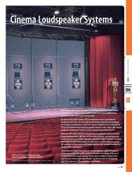 Cinema Loudspeaker Systems - Studio G