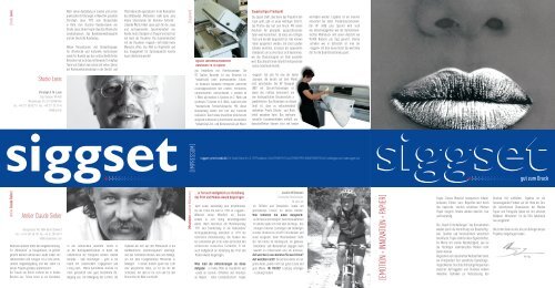 Lesen Sie mehr - siggset print & media AG