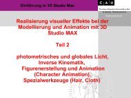 Einführung in 3D Studio Max - Rechenzentrum CAU Kiel