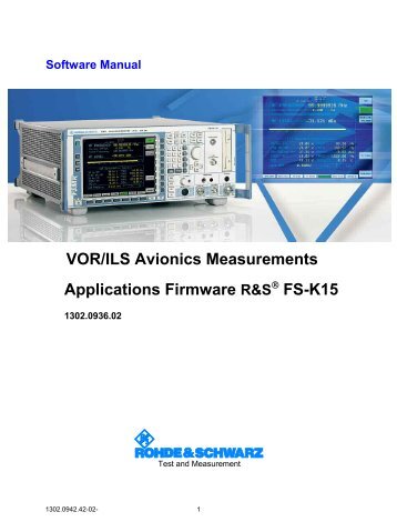 FS-K15 - Rohde & Schwarz Singapore